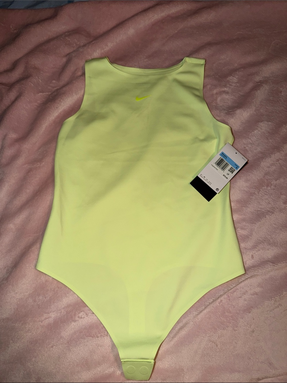 Nike Women’s  Neon Yellow One-Piece Bodysuit stealth evaporation